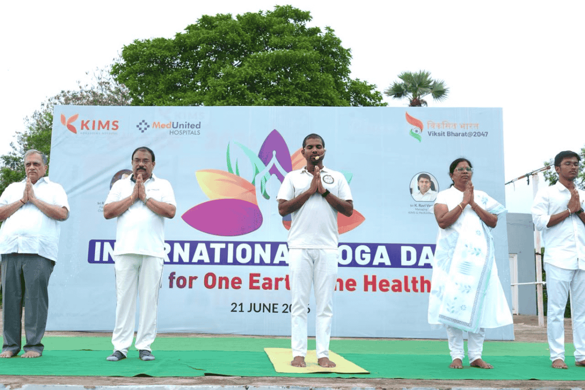 KIMS Celebrates the 12th International Yoga Day with Enthusiastic Student Participation